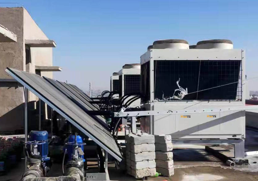 蘭州新區(qū)海遠(yuǎn)博大新材料聚陽光伏熱泵采暖